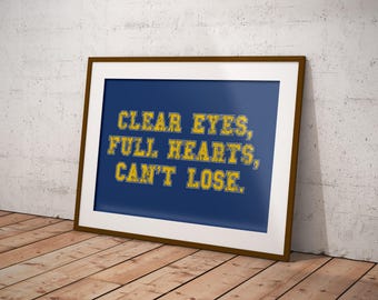 Klare Augen, volle Herzen, Can't Lose Dillon Panthers Slogan Freitag Nacht Lichter FNL