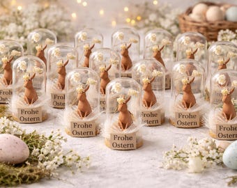 Lovingly handcrafted mini Easter bunny made of PLA with dried flowers, delicate Easter decoration or a special little Easter gift