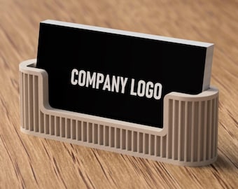 Modern business card holders | 3D printed card holders | Japandi ribbed or textured | Business card holders | Minimalist office decor