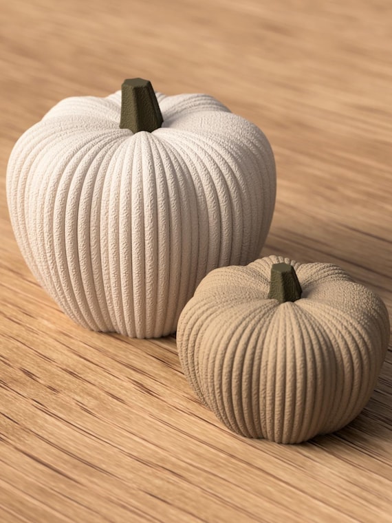 Kürbis Set modern | Herbstdeko minimalistisch | Pumpkin Deko neutral | Tischdeko Herbst | Boho Wohnzimmer Deko | Geschenkidee