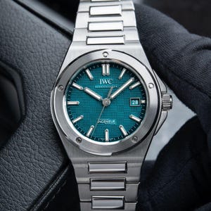 IWC Ingenieur 4/2024 Green Aqua Blue Dial Date Steel Bracelet Automatic 40 IW328903