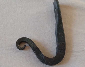 Metal hooks hand forged from British steel by blacksmith