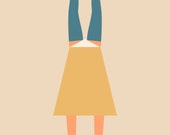 SALE Beach Handstand Giclee Art Print by Timothy Hunt SALE