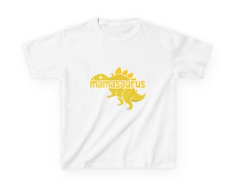 Mother's mamasaurus Tee | Yellow Stegosaurus Dino Graphic