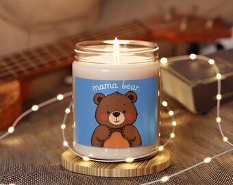 Mama Bear Soy Candle | Cartoon Illustration, 9oz
