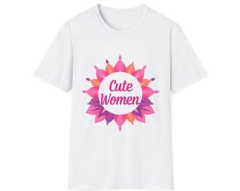 Cute Women floral mandala T-Shirt | pink lotus typography design