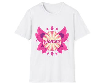 Women Floral Burst T-Shirt | Pink Lotus Graphic Tee