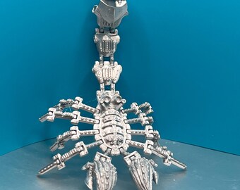 3D Printed Articulated Steampunk Scorpion Unpainted Chrome Look Poseable Fidget Toy Cinderwing3D