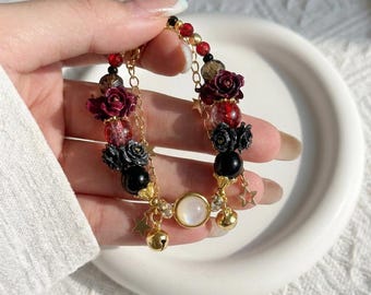 The Freak Circus Pierrot Harlequin Handmade Bracelet |  Visual Novel Gift