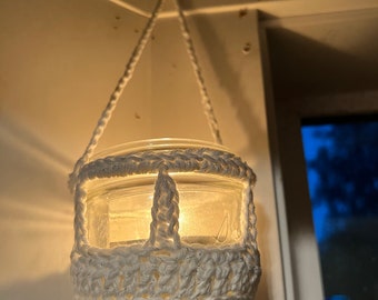 Hanging tea lights with jars!