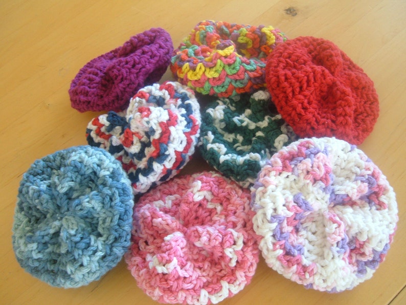 Crocheted cotton dish scrubbies Etsy