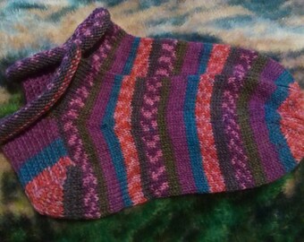 Knit Ankle Socks: Rolled Cuff, Soft & Stretchy