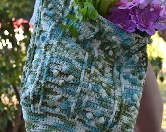 Crocheted Cotton Tote Bag: Beach or Market