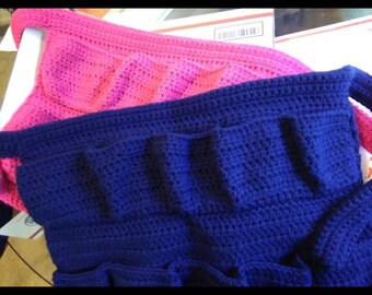Hand Crocheted Egg Gathering Apron: Custom Color Choice