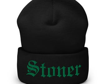Gorro con puños bordado y diseño personalizado de Stoner