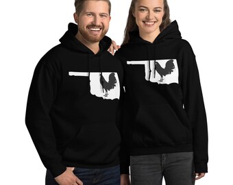 Sudadera con capucha unisex de Oklahoma Gamefowl, estilo personalizado