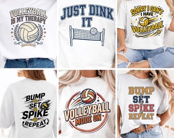 Funny Volleyball Quotes Bundle PNG T-Shirt, Volleyball Mom Gift, Volleyball Shirt Designs Graphic Tee, Volleyball Lover Instant Download