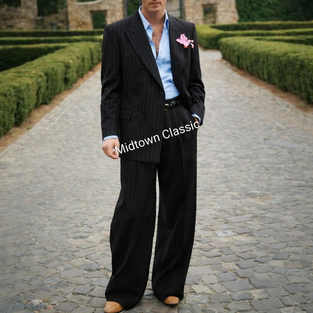 Baggy Black Suit Pants Men - Etsy