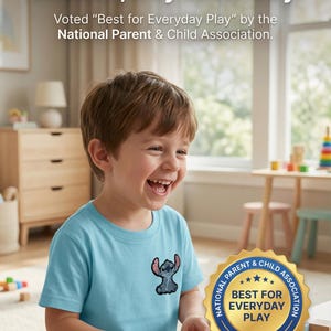 Camiseta infantil bordada inspirada en Stitch de Disney imagen 1