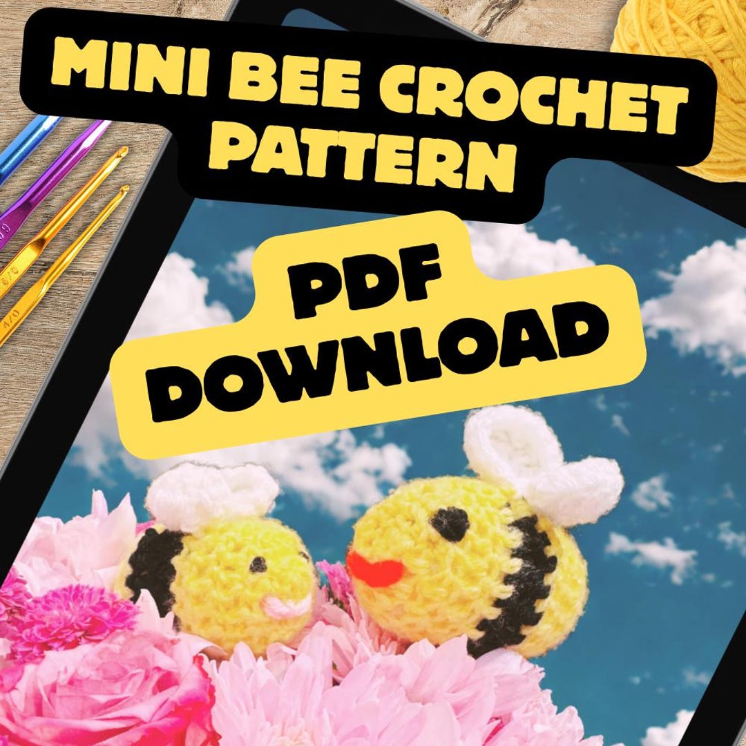 Mini Bee Crochet Pattern, Amigurumi Bee Tutorial PDF, Cute Crochet Toy ...