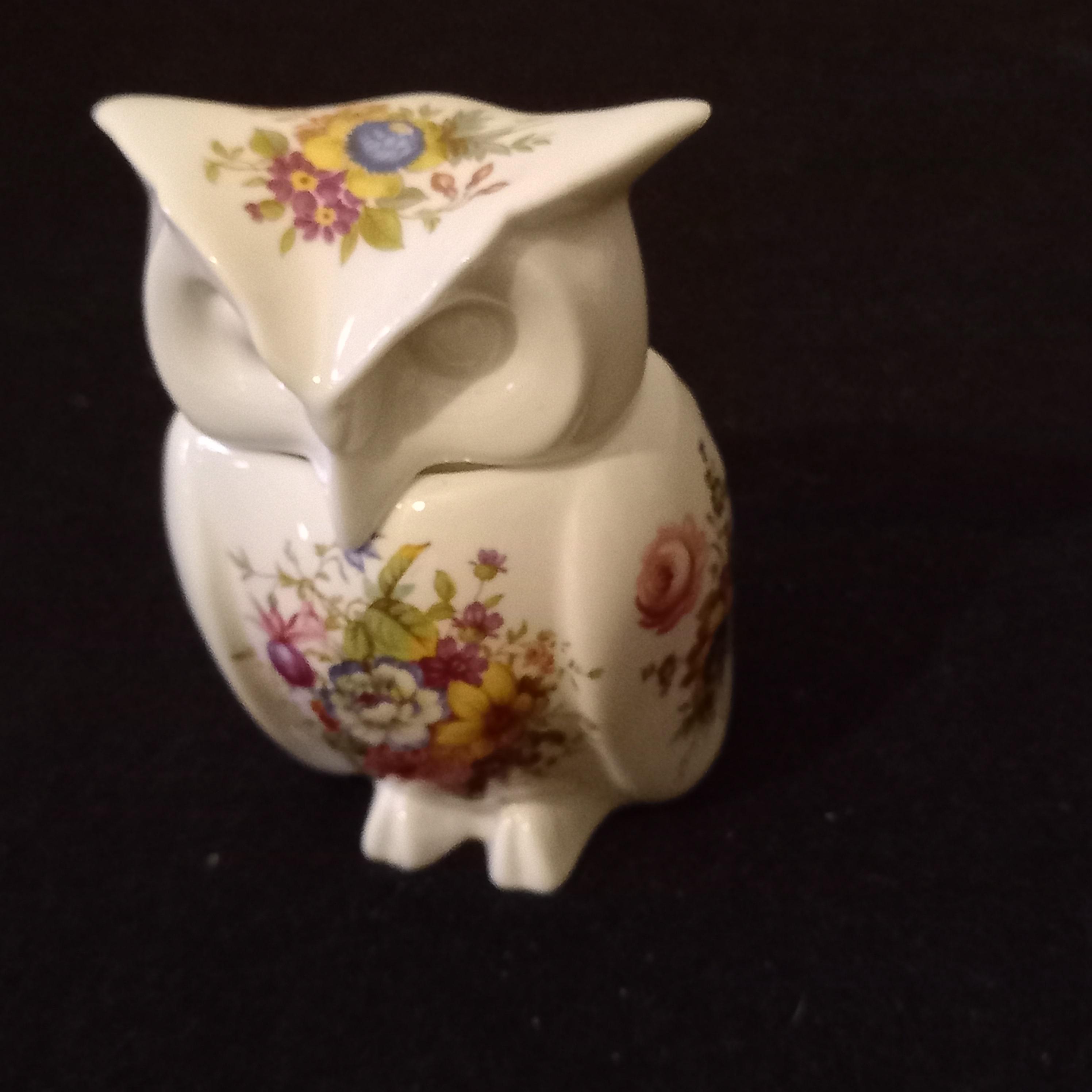 Hammersley Owl trinket with lift off Head of the Royal Worcester group