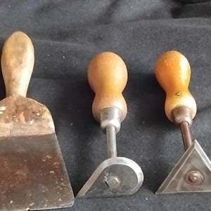 3 vintagefärgskrapor för antika lister på dörrar och fönster