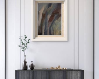 Abstract Expressionist Painting: Layered Colors, Growth, Resilience, Transformation