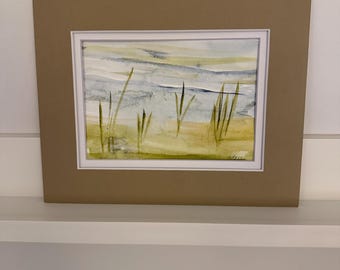 Sea Dwelling - A Hand-Painted Original Watercolor Abstract Landscape