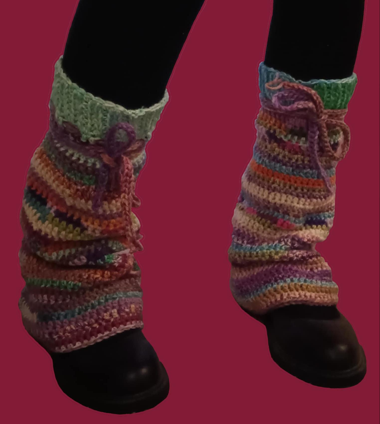 35 Crochet Leg Warmers Patterns for Retro, Cozy, and Statement Style 3 Scrap Yarn Crochet Flared Leg Warmers Ankle Warmers Cozy