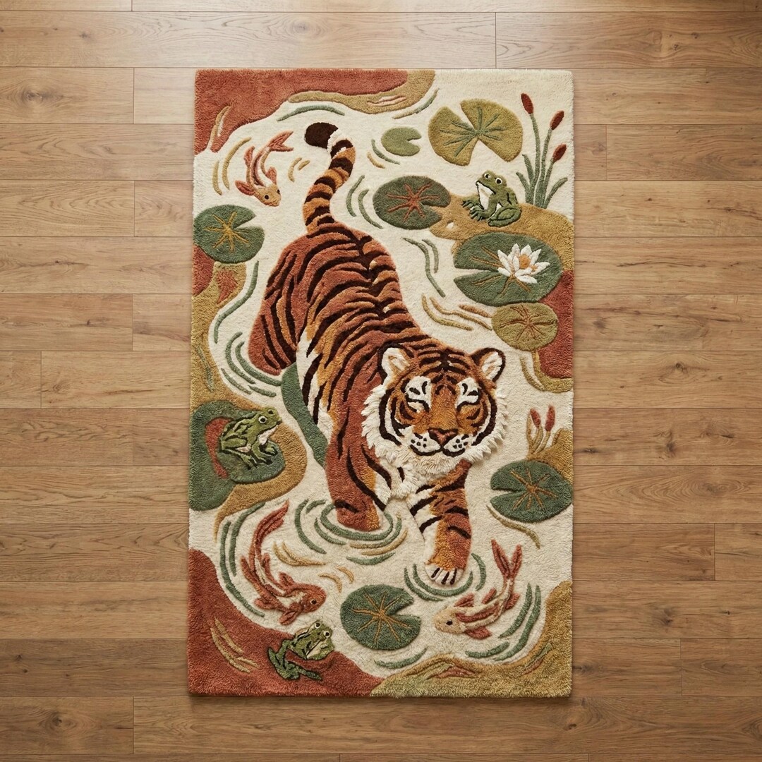 Preppy Tiger Rug This item is unavailable - Etsy