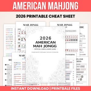 Foglio riassuntivo del Mahjong americano 2026: una pratica guida di riferimento per appassionati e principianti.