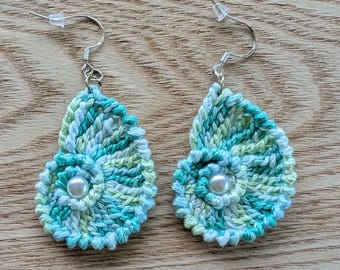 Crochet Shell Earrings
