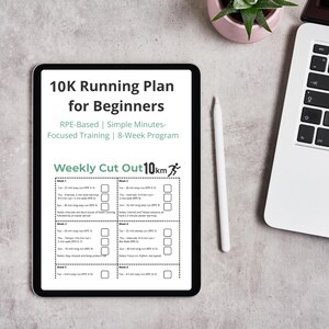 8-Wochen 10K Trainingsplan für Anfänger (Zeit + Distanz, leicht zu folgen) druckbare PDF Digitaler Fitness Laufcoach