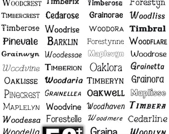 Woodstyle Font Bundle 50 Rustikale Holz Schriftarten TTF OTF Instant Download
