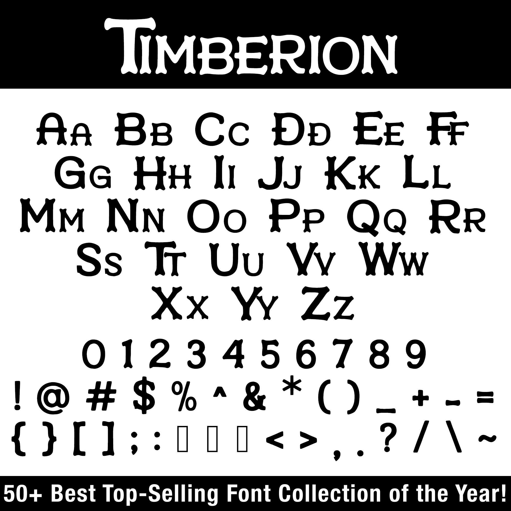 Woodstyle Font Bundle 50 Rustic Timber Fonts TTF OTF Instant Download ...