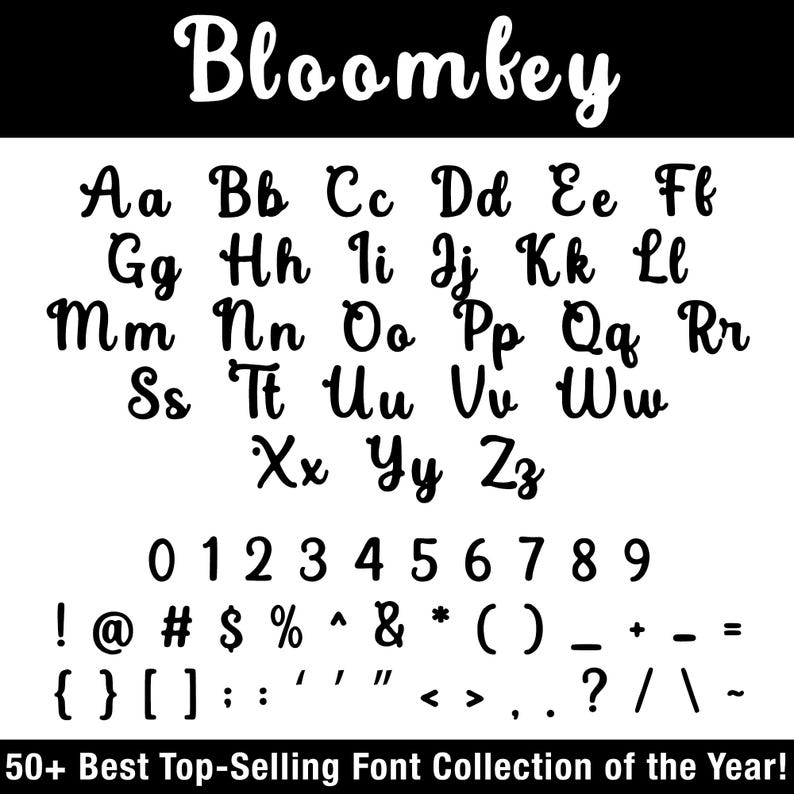 Numbers Whimsy Font Whimsical Font Bundle 50 Playful Story Fonts TTF OTF Instant Download ...