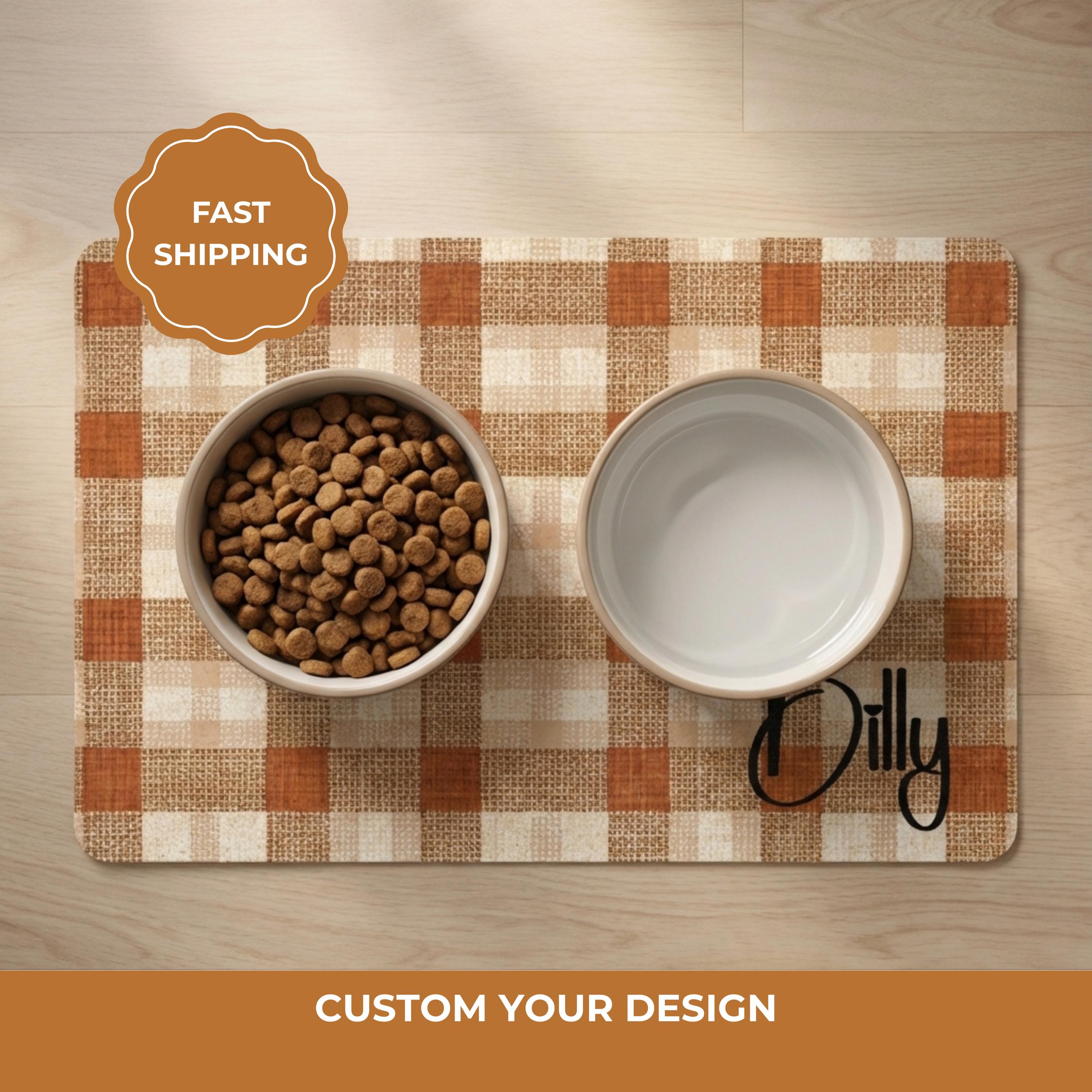 Tapis personnalisé pour croquettes pour chien, napperon neutre pour chien, cadeau pour amoureux des chiens