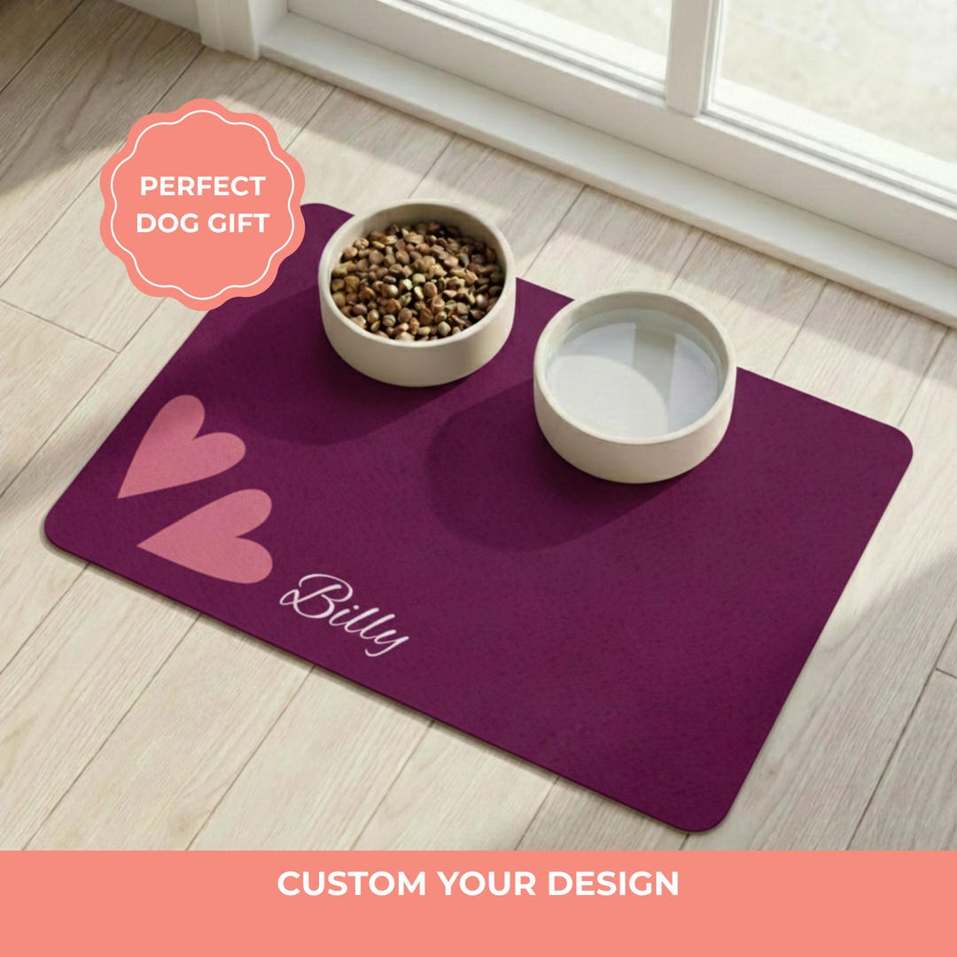 Personalized Dog Feeding Placemat