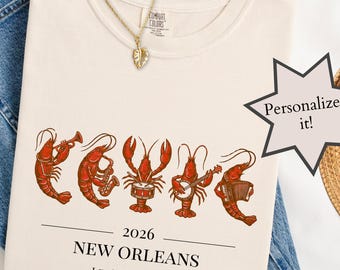 Louisiana Crawfish Shirt, Personalized Family Vacation Shirt, Custom Name Group Tee, Funny Cajun Shirt, New Orleans Sweatshirt