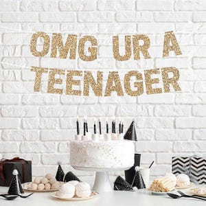 Teen 13e verjaardag Roos Gold Glitter Foil ballon Kaart