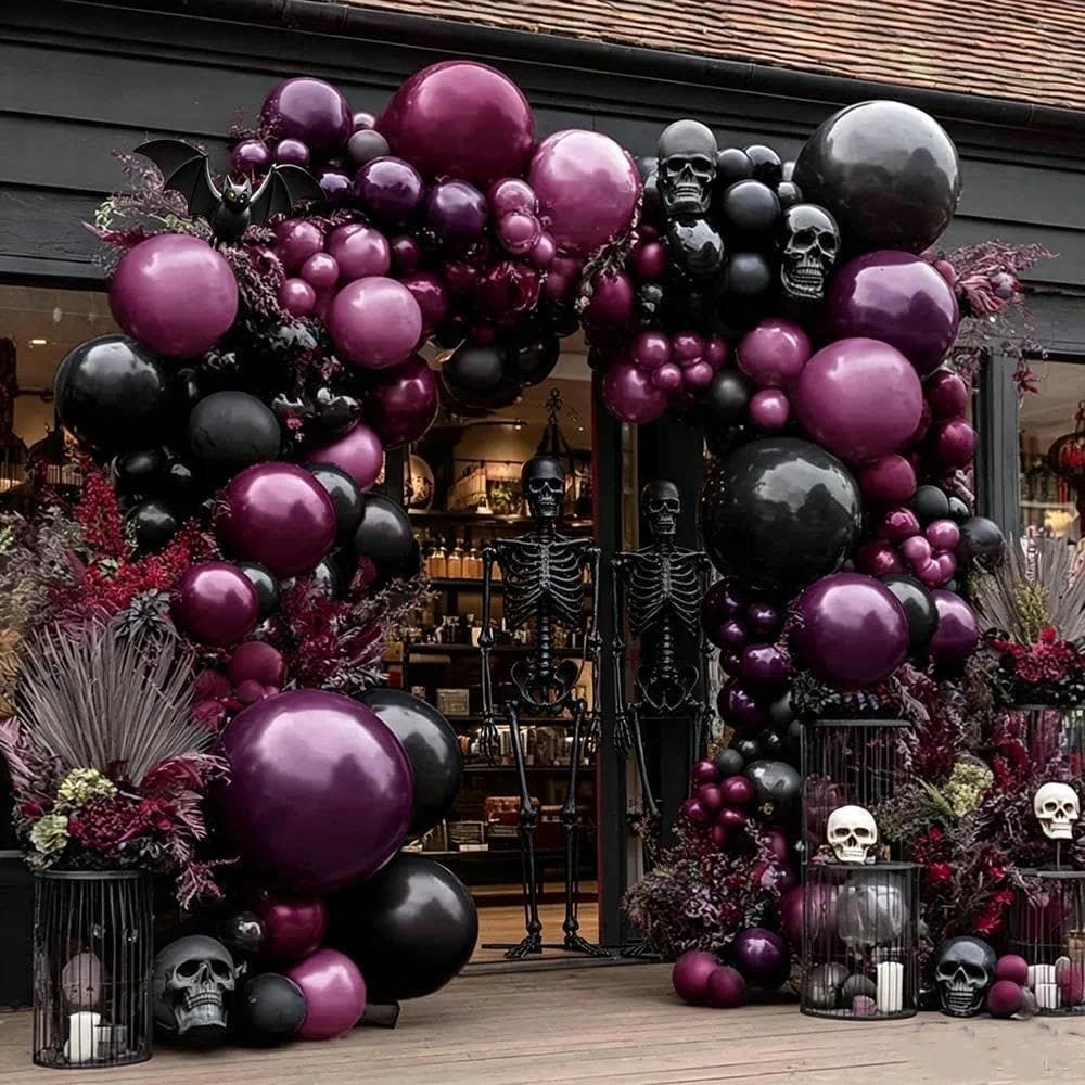 Burgundy and Gold Balloon Arch - Etsy