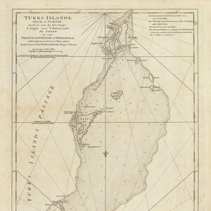 1775, carte des îles Turques