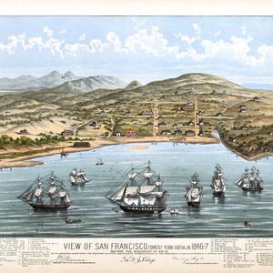 1847 Panoramische Ansicht von San Francisco