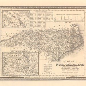 1848 Map of North Carolina image 1