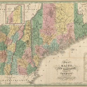 Maine, New Hampshire und Vermont - 1826