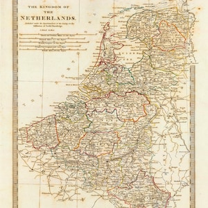 1830 Karte von Niederlande