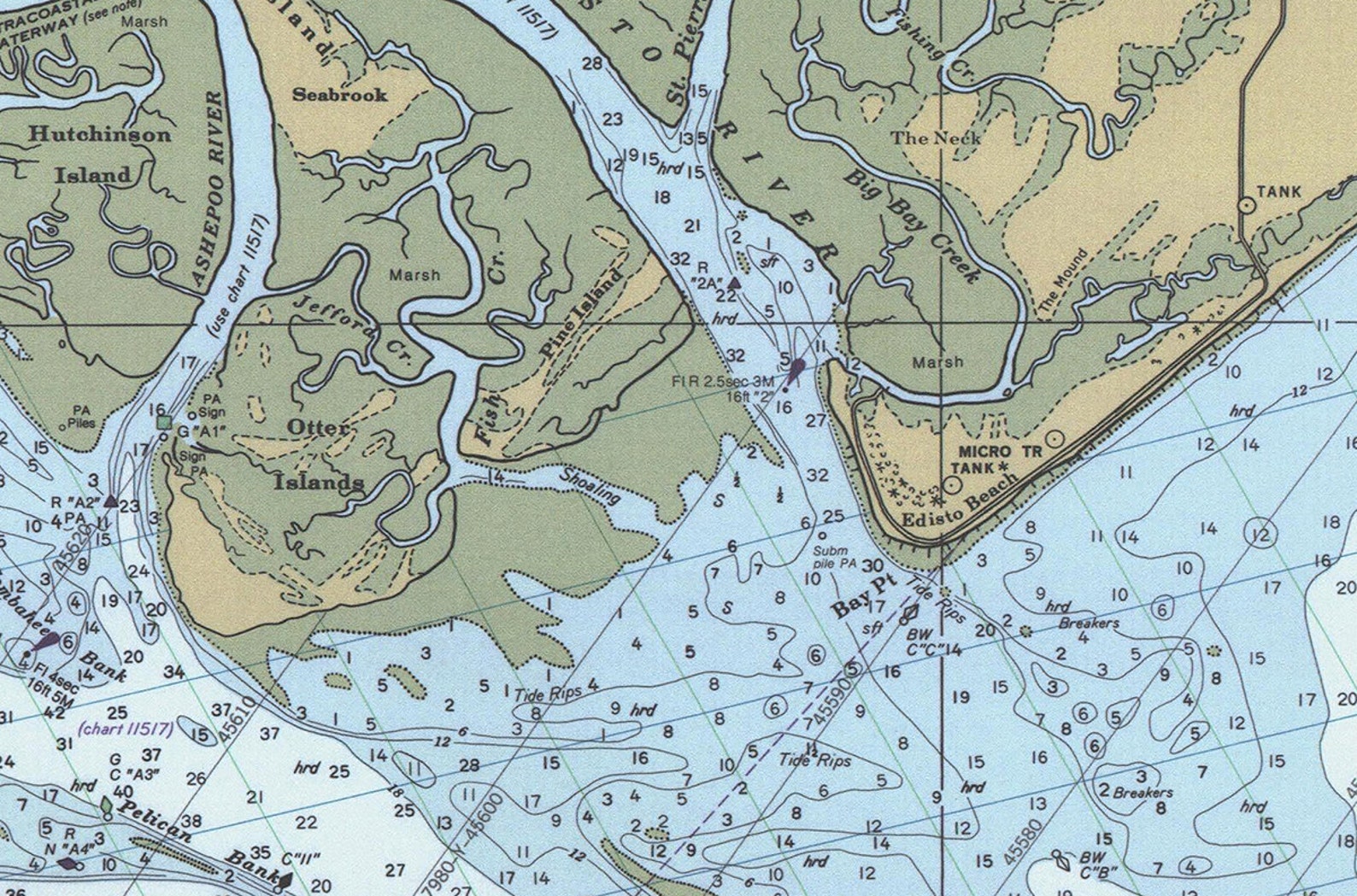 1985 Nautical Chart of Charleston Harbor Etsy