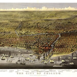 1874-Panorama-Blick auf Chicago