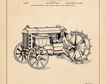 Stampa del brevetto del trattore Henry Ford