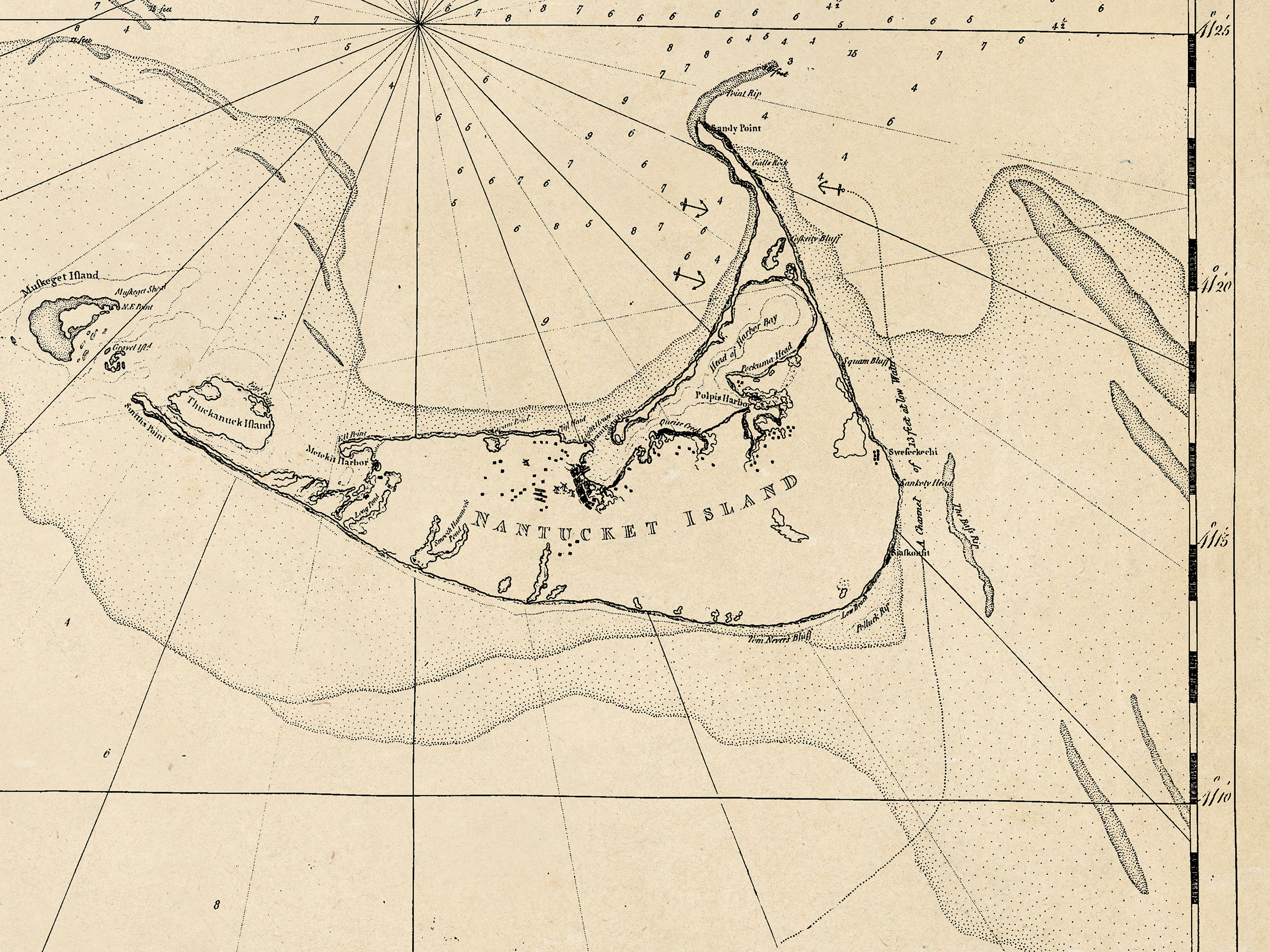 1781 Nautical Chart of Buzzards Bay and Vineyard Sound Etsy